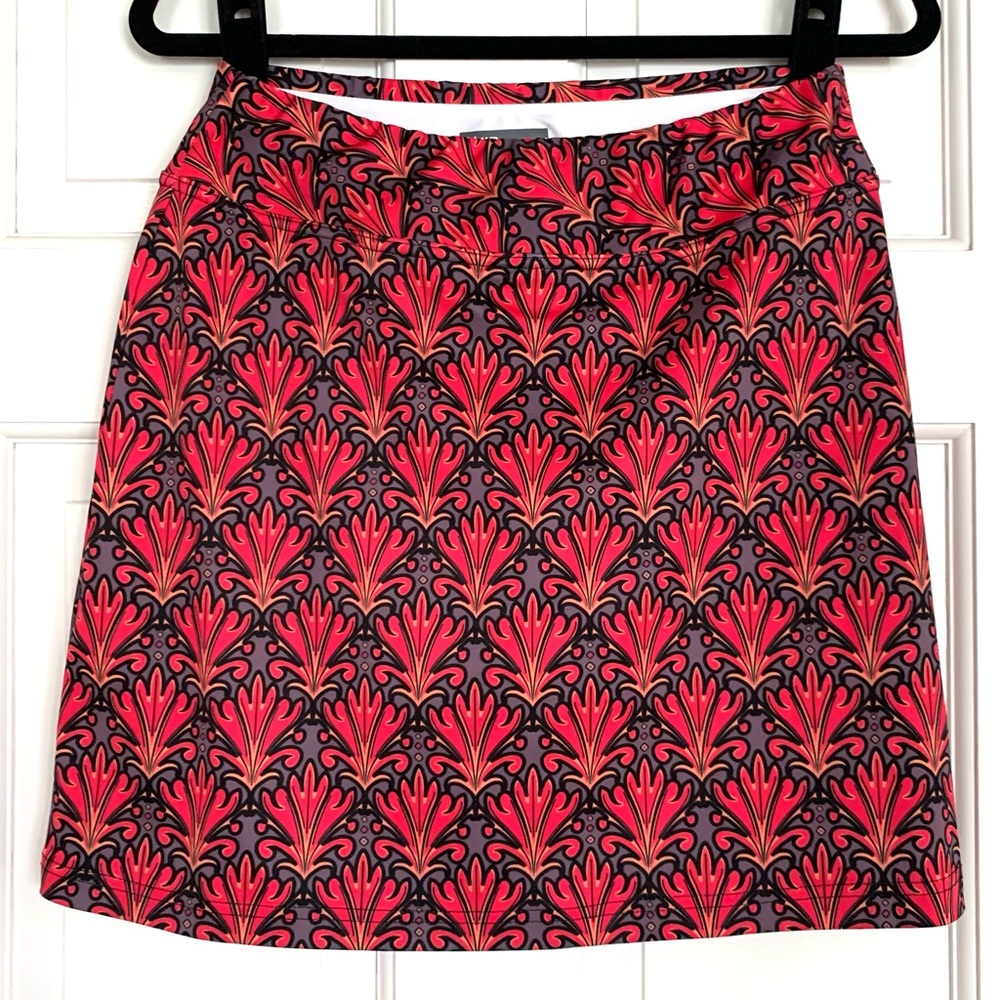 LIJA Lija Tennis Golf Shirt Skort Pink Grey Print Small